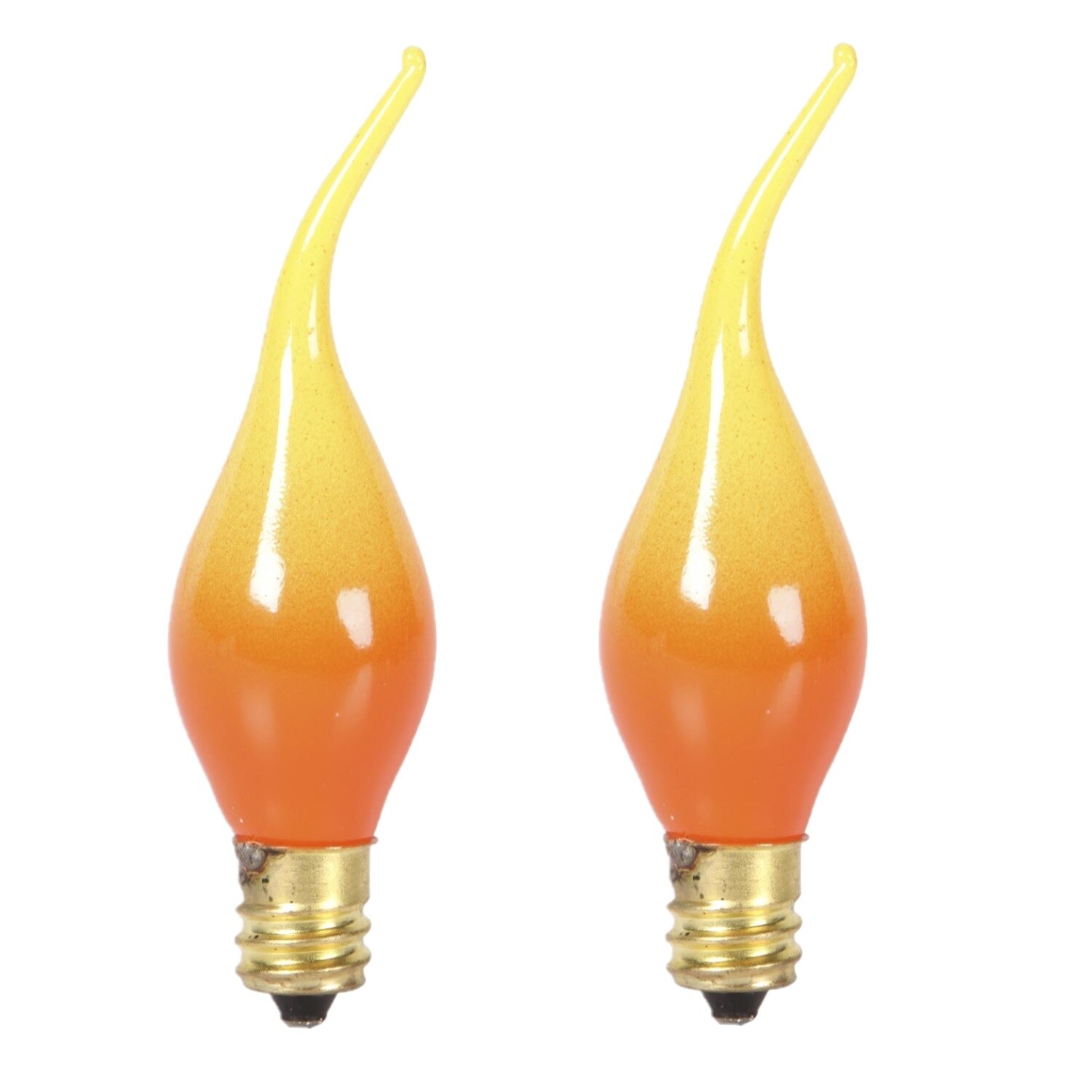 Shop Black Friday Deals On Pack Of 2 Yellow Orange Flame Glow Electric Candle Lamp Replacement Light Bulbs Overstock 25454678