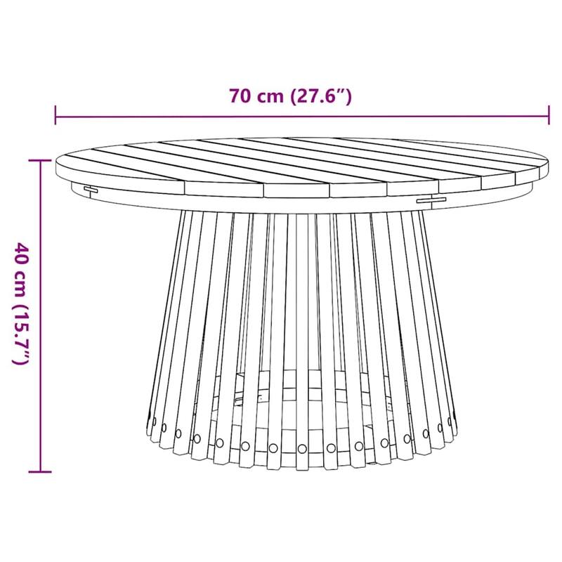 vidaXL Garden Table Brown Solid teak wood
