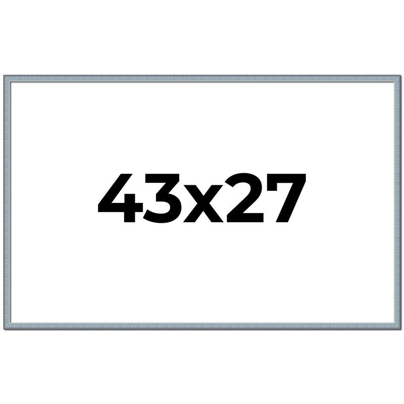 43x27 Frame Rustic Sky Blue Solid Wood Picture Frame | 0.75 Inch