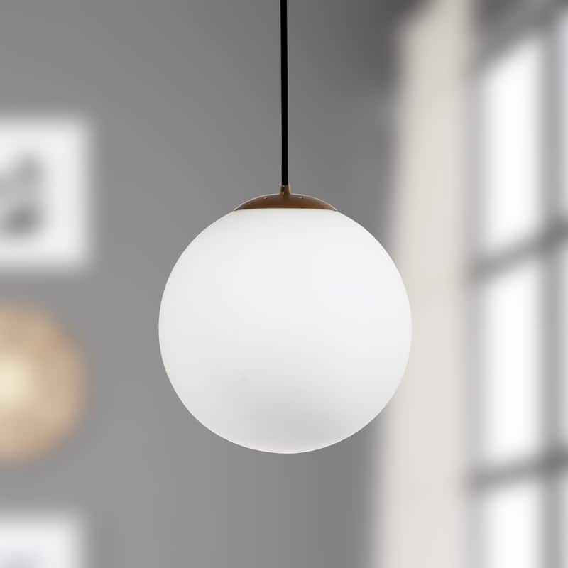 SAFAVIEH Lighting Kyousuke Adjustable 1-Light Brass Pendant - 11.5"x11.5"x14.5-86.5" - Gold - 12Wx12Dx87H