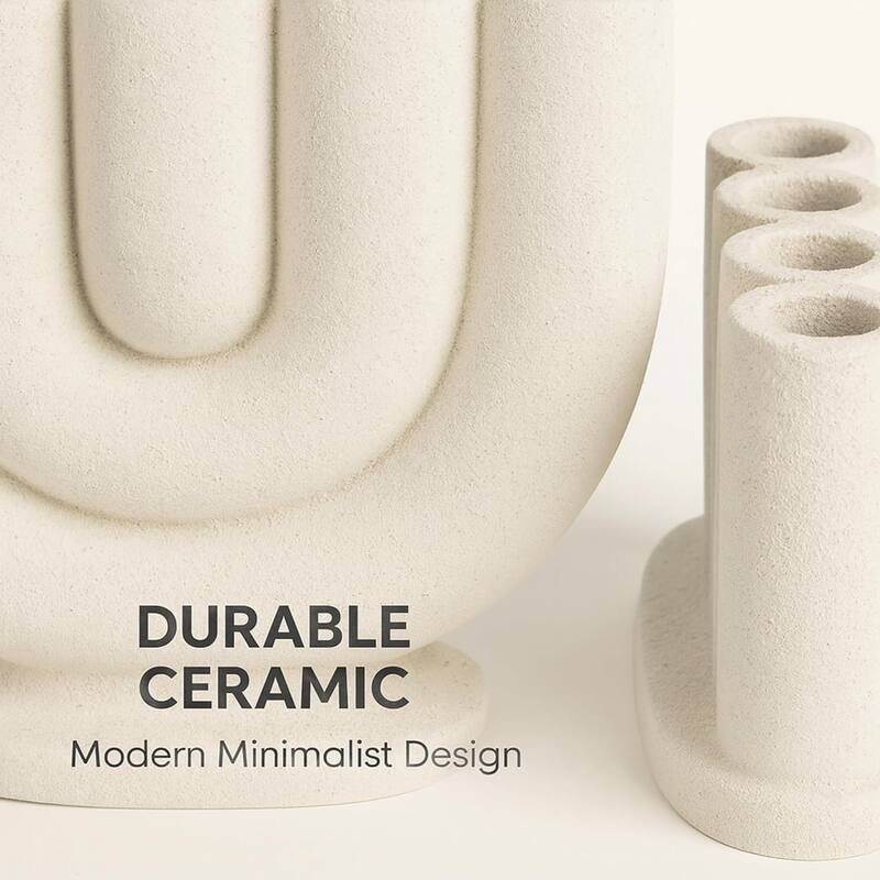 White Small Curved Candelabra for Skinny Candles Modern Home Accent