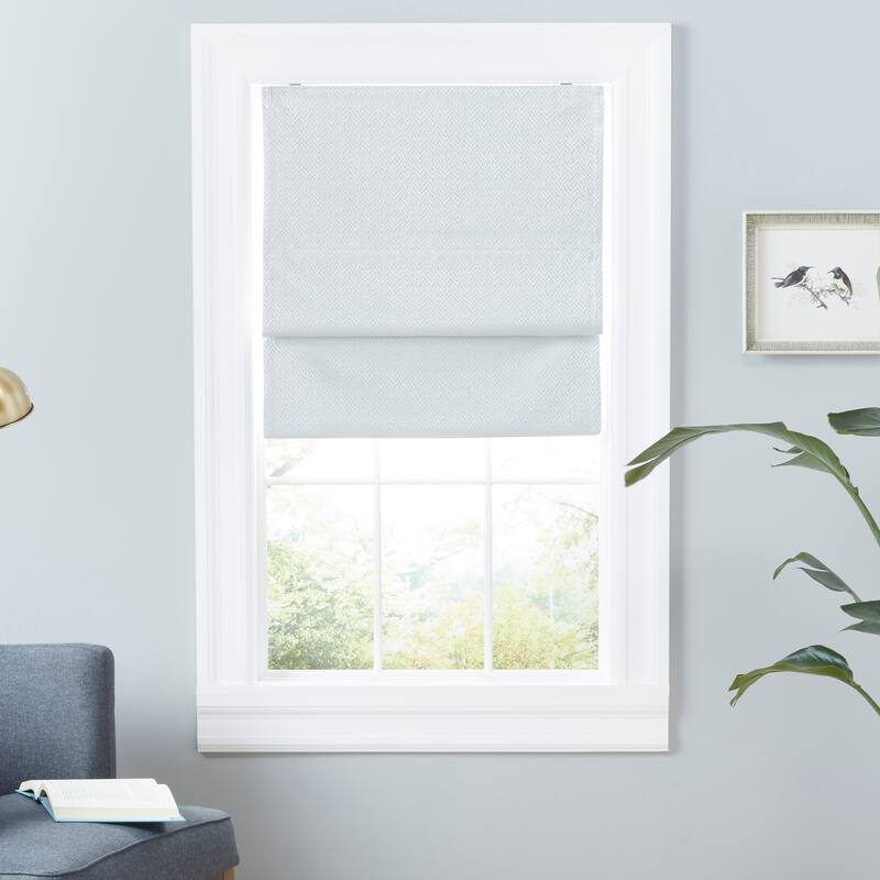 ATI Home Esme Total Blackout Roman Shade 23"x64" Dark Grey.