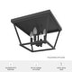 preview thumbnail 3 of 9, Hunter Laurel Ridge 4-Light Flush Mount Ceiling Light - Entry, Hallyway, Bathroom - Modern Farmhouse, Industrial - Damp Rated!