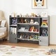 preview thumbnail 35 of 42, Costway Kids Toy Storage and Bookshelf with 8 Boxes Open Shelves & 2 - See Details