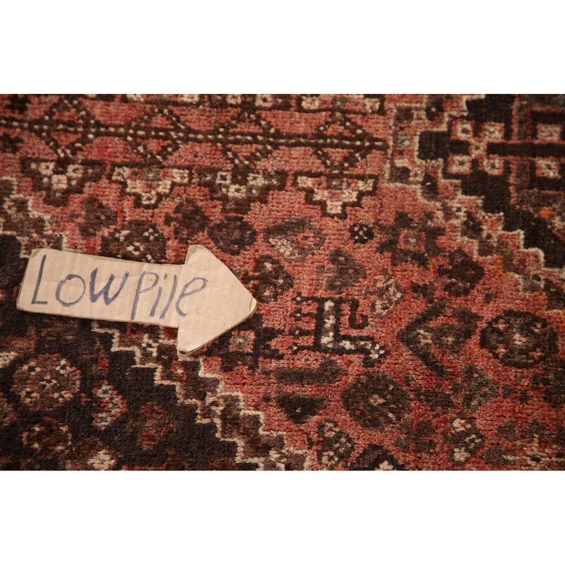 Tribal Shiraz Persian Vintage Area Rug Hand-knotted Wool Carpet - 3'9"x 5'0"