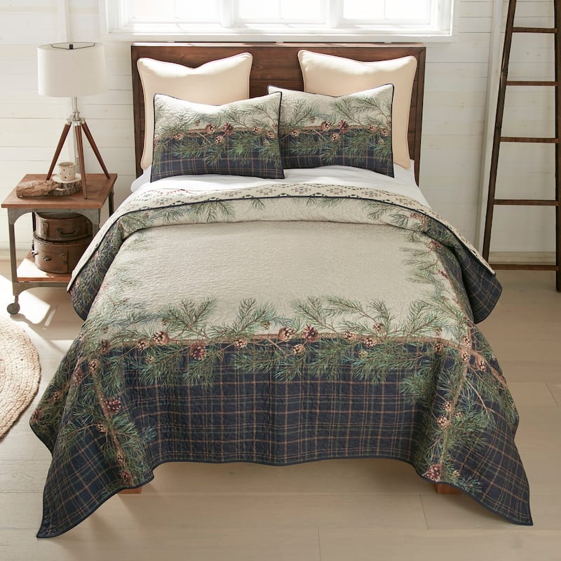 Donna Sharp Pine Boughs UCC 3 Piece Polyester Quilt Set
