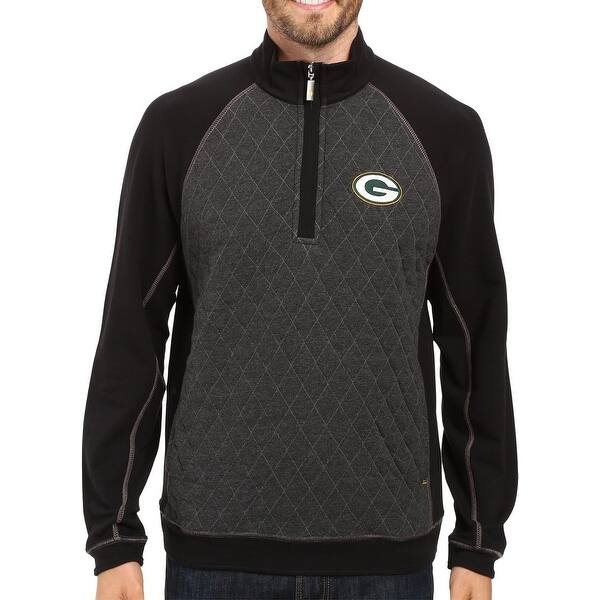 Shop Tommy Bahama Mens Sweater Black Size Medium M 1 2 Zip Packers