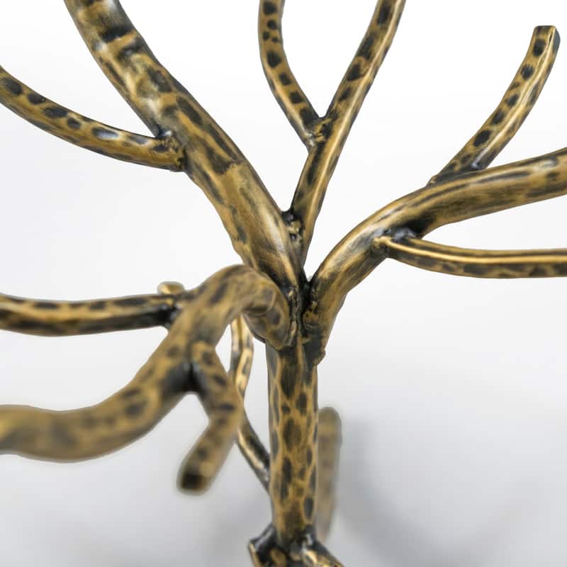 247 Shop At Home Lalia Modern Hammered Metal Tree Branch Side Table