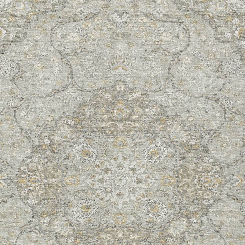 HomeRoots Medallion Traditional Rectangle Outdoor Rug