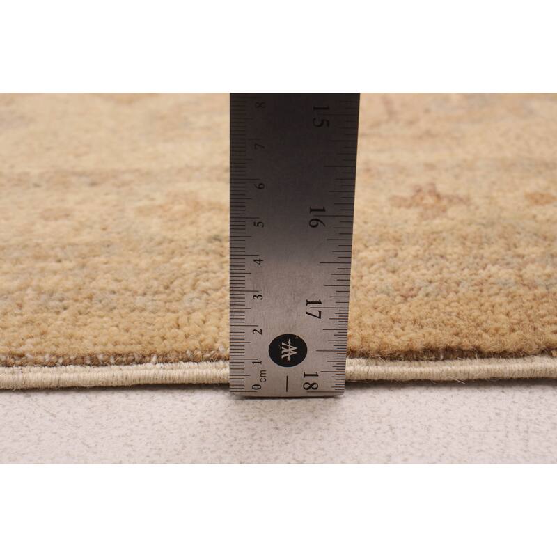 ECARPETGALLERY Hand-knotted Peshawar Oushak Tan Wool Rug - 7'10 x 9'10