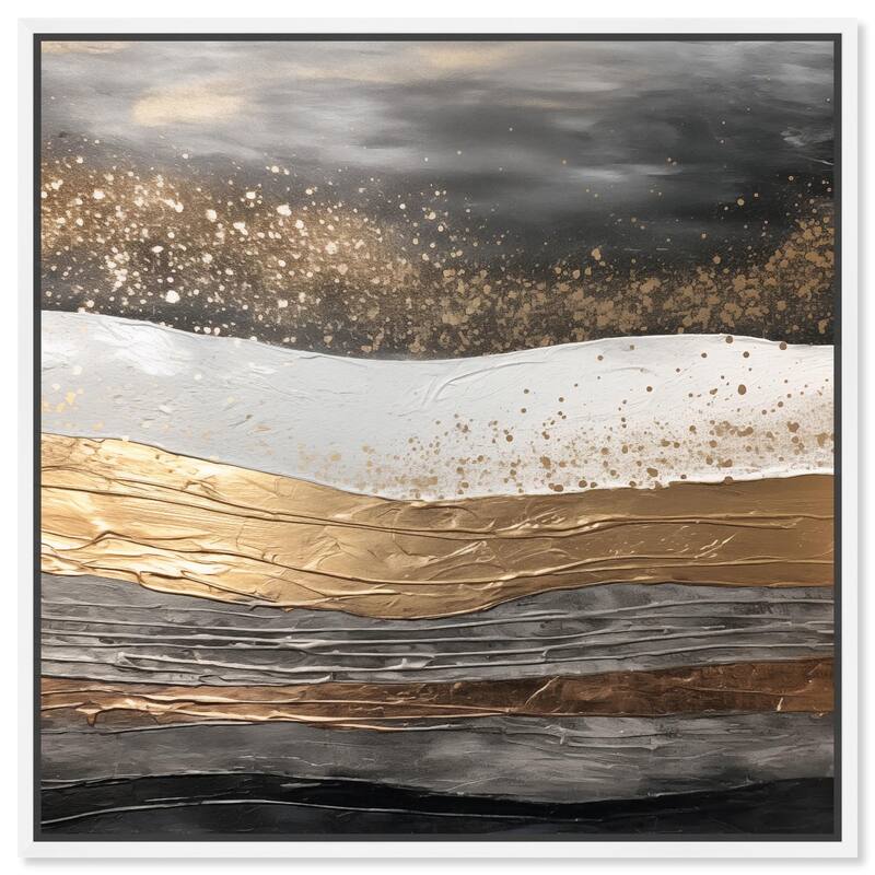 Moonlit Gold III Canvas by Art Remedy - White - 40" x 40"