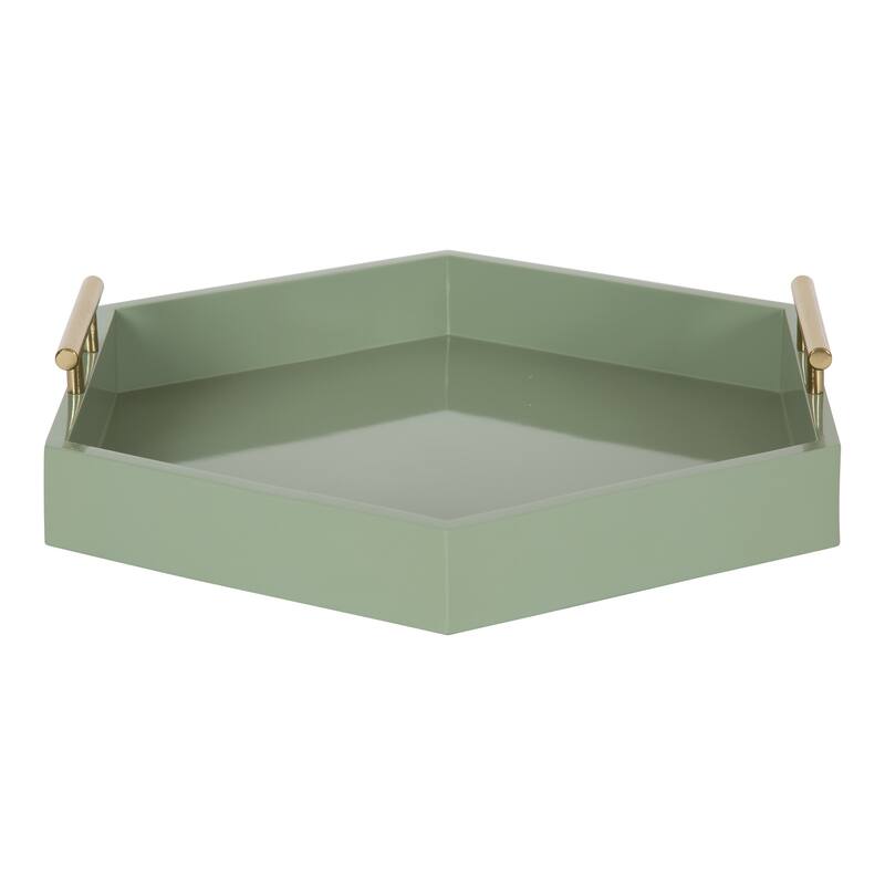 Kate and Laurel Lipton Hexagon Decorative Tray - 18x18