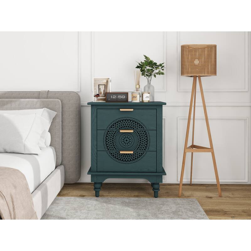 Exquisite Chest of Drawers Pantry Cabinet with Non-Slip Legs, Base Cabinet Dresser Console Cabinet with 3 Drawers