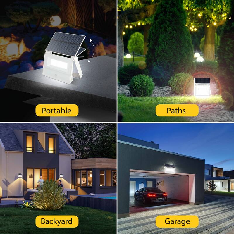 Bell + Howell Bionic Spotlight Flex Pro 800 Lumens Solar Powered Motion Sensor Outdoor Security Light - 7"H x 5"W