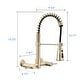 preview thumbnail 14 of 27, Dornberg Wall Mounted Pull Down Bridge Kitchen Faucet