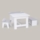 preview thumbnail 6 of 6, Little Artist Monet Play Art Table Kids Furniture - White/Gray - 47"L x 29"W x 22"H