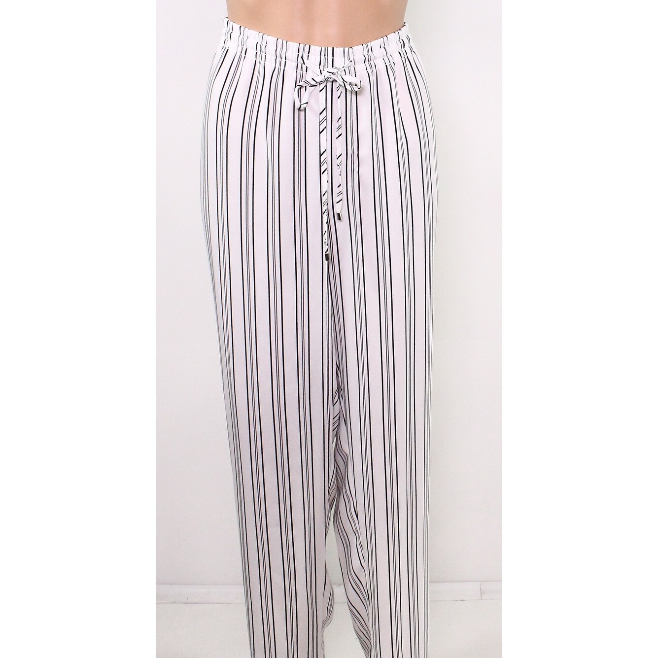 striped stretch pants