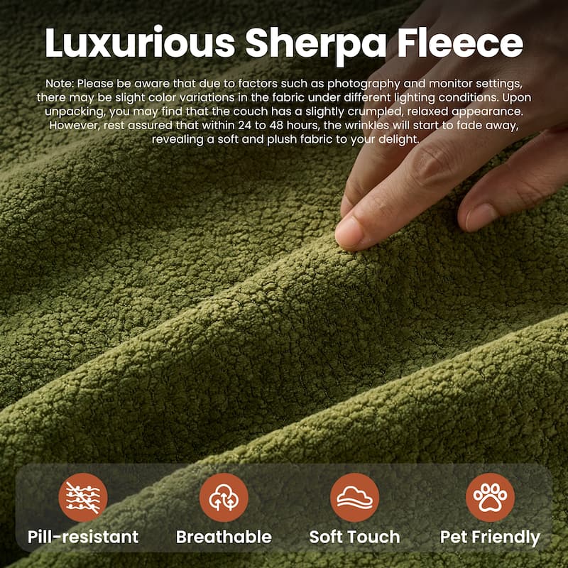 ​​OVIOS Lazy Chaise Lounge Sofa with Ottoman​