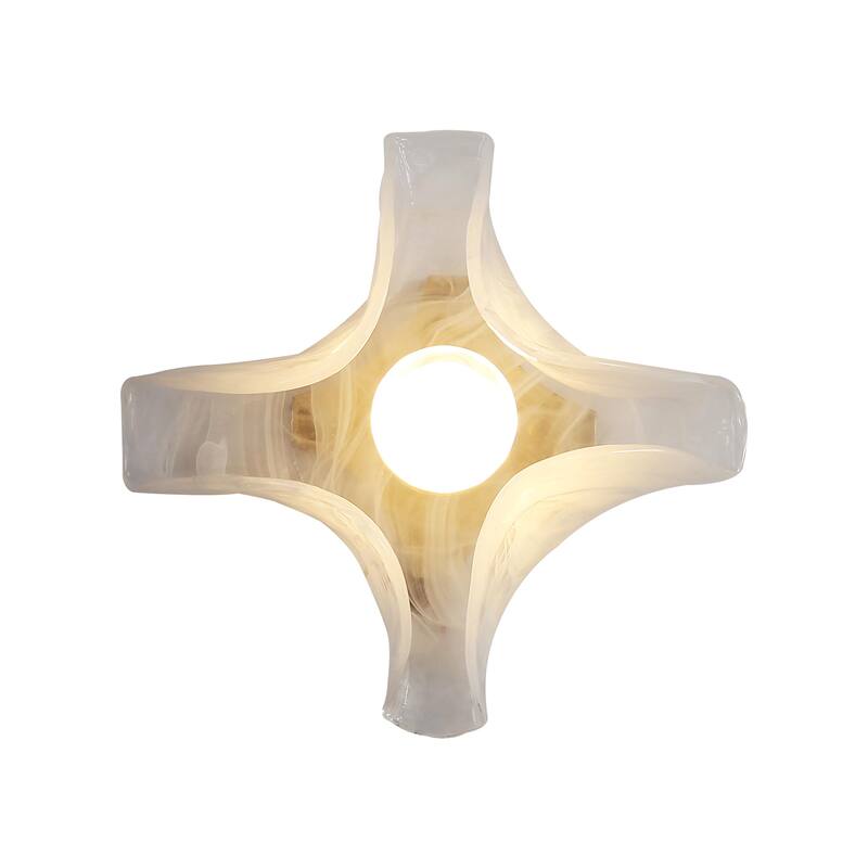 Golden Lighting Glacier Integrated LED Flush Mount in Polished Nickel - Silver