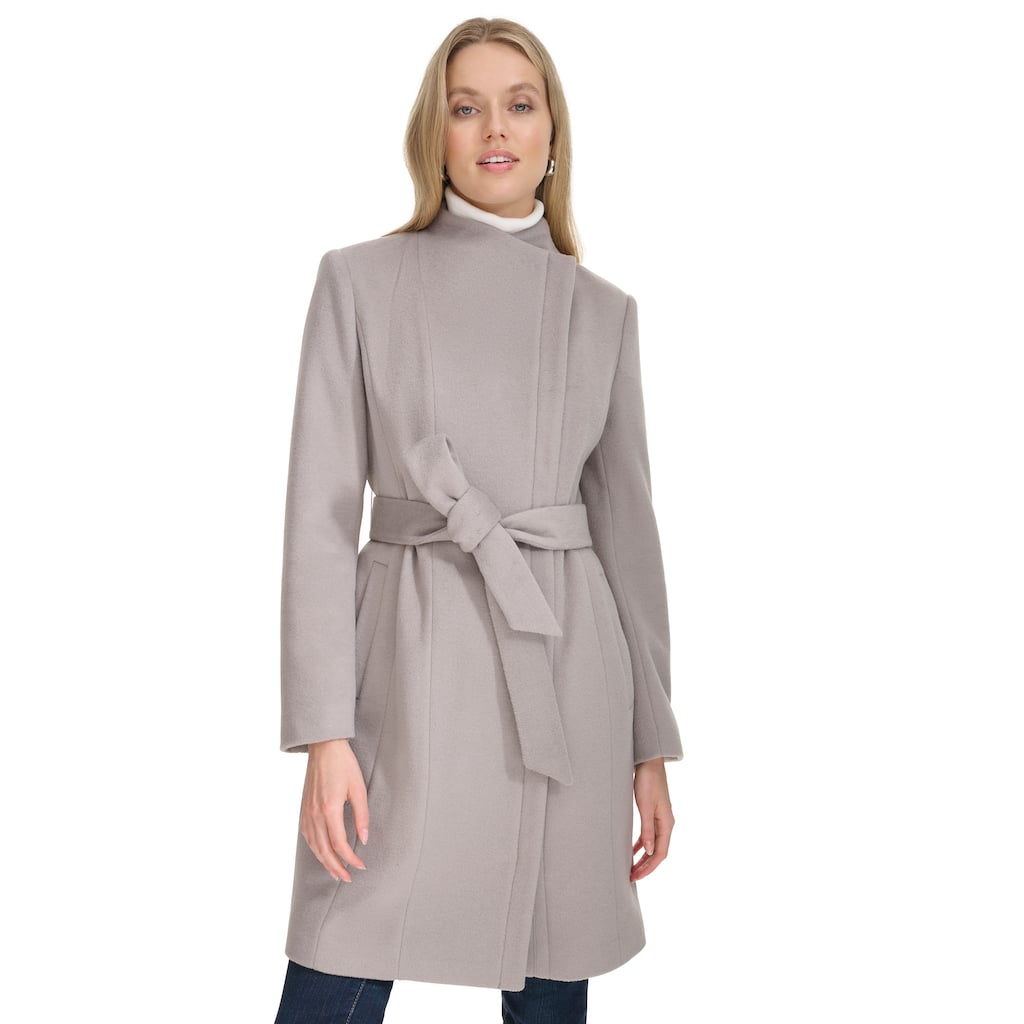 Cole Haan Double-Breasted Wool Blend Coat