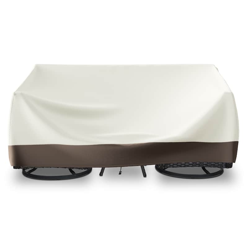 Meyreso 82.7 in. L x 34.3 in. W x 28 in. H (Back)/19.3 in. H (Front) Outdoor Patio Furniture Cover