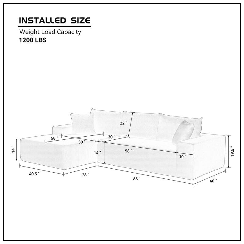 Green 108.5" Modular L-Shaped 3-Seater Sofa with Reversible Chaise