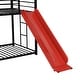 preview thumbnail 23 of 22, Twin Over Twin Metal Bunk Bed, Creativity Kids Bed Metal Platform Bed Frame Housebed with Slide and Storage Stair for Boys Girls