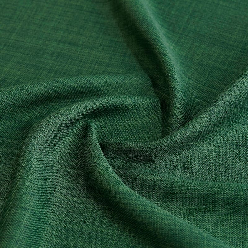 Exclusive Fabrics Textured Faux Linen Room Darkening Curtains for Bedroom & Living Room Curtains (1 Panel)