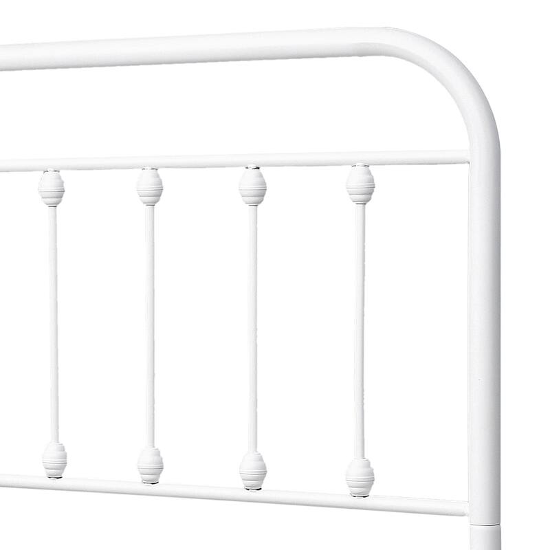 Metal Platform Bed Frame featuring a Headboard, Sturdy Slat Support, No Box Spring Required, and Easy to Assemble‌.