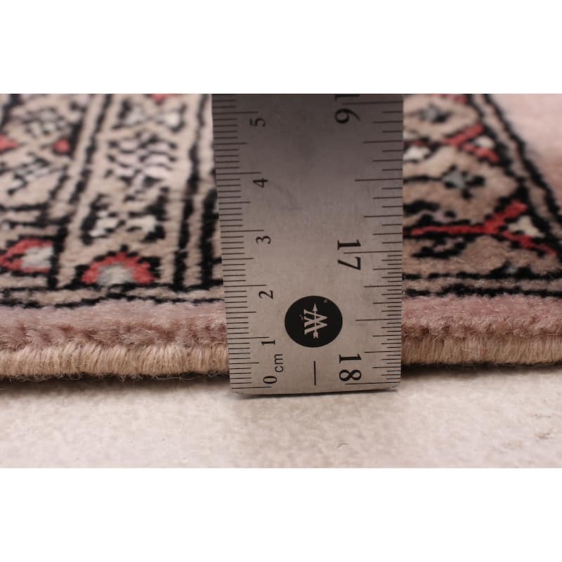 ECARPETGALLERY Hand-knotted Finest Peshawar Bokhara Beige Wool Rug - 2'7 x 19'2