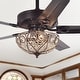 preview thumbnail 1 of 5, Oil Rubbed Bronze 5-blade 48-inch Crystal Ceiling Fan (Optional Remote)