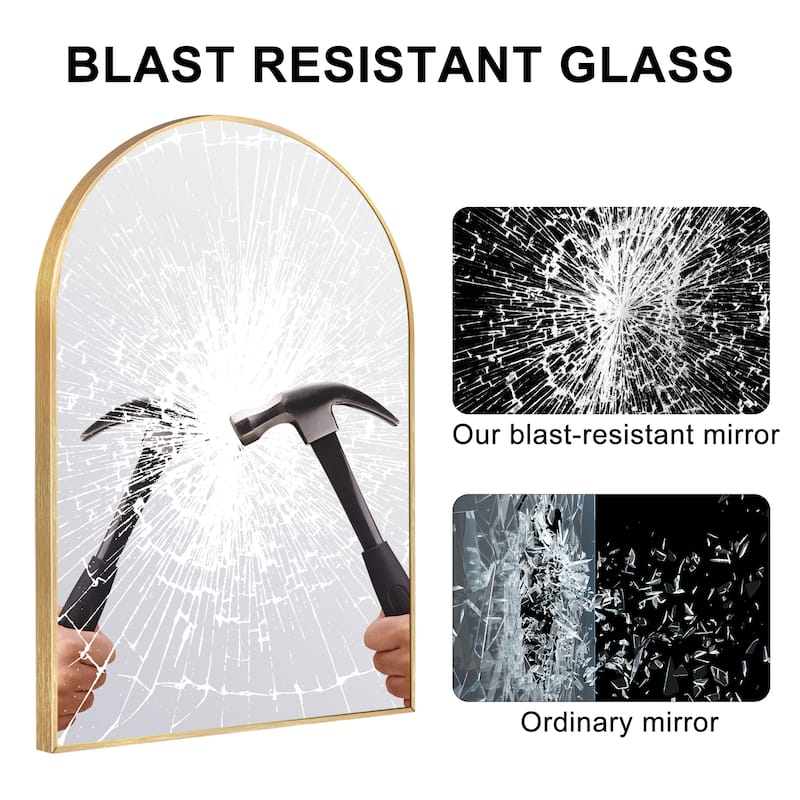 Bathroom Arch Aluminum Wall Mirror Vanity Mirrors