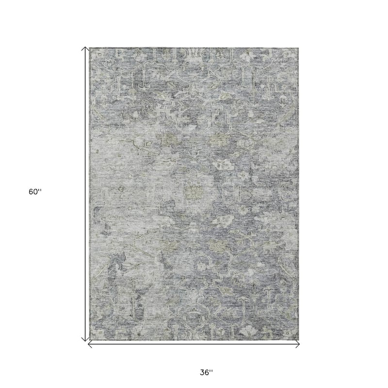 HomeRoots Oriental Traditional Rectangle Outdoor Rug