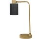 preview thumbnail 2 of 1, Antique Brass Table Desk Lamp with Black Metal Shade