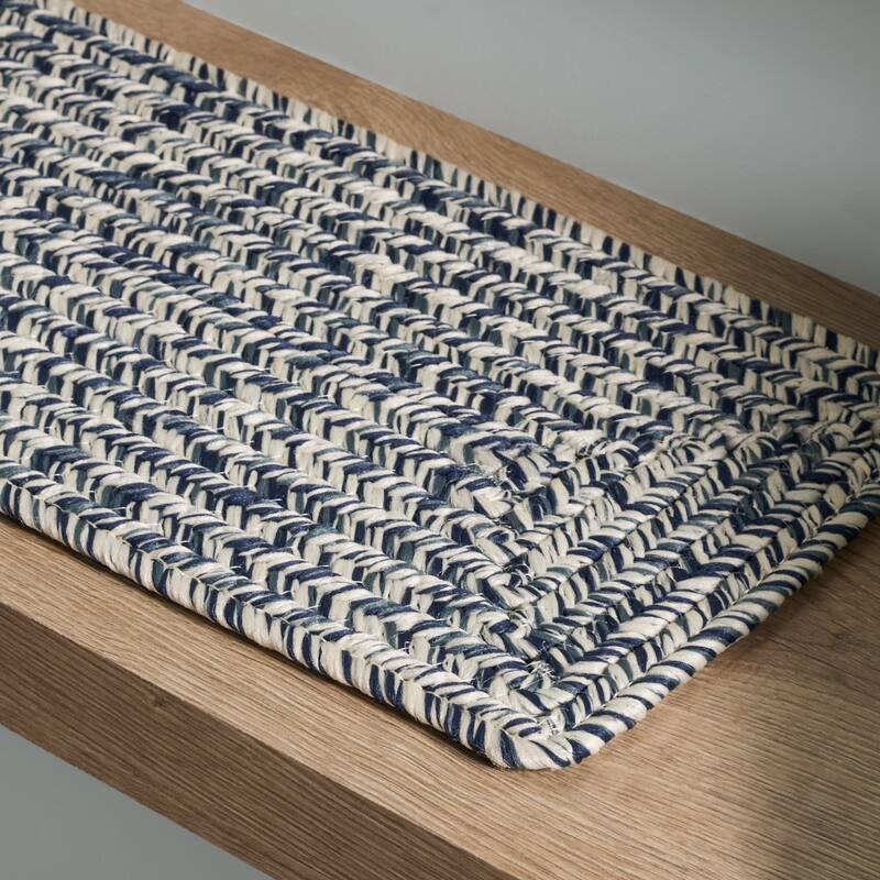 SAFAVIEH Zyta Handmade Braided Stair Treads - Non-Slip Stair Rugs for Hallways & Entryways