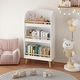 preview thumbnail 5 of 14, Kids Bookshelf, 3-Tier Bookcase, Book Organizer, toy Storage Cabinet Organizer, White