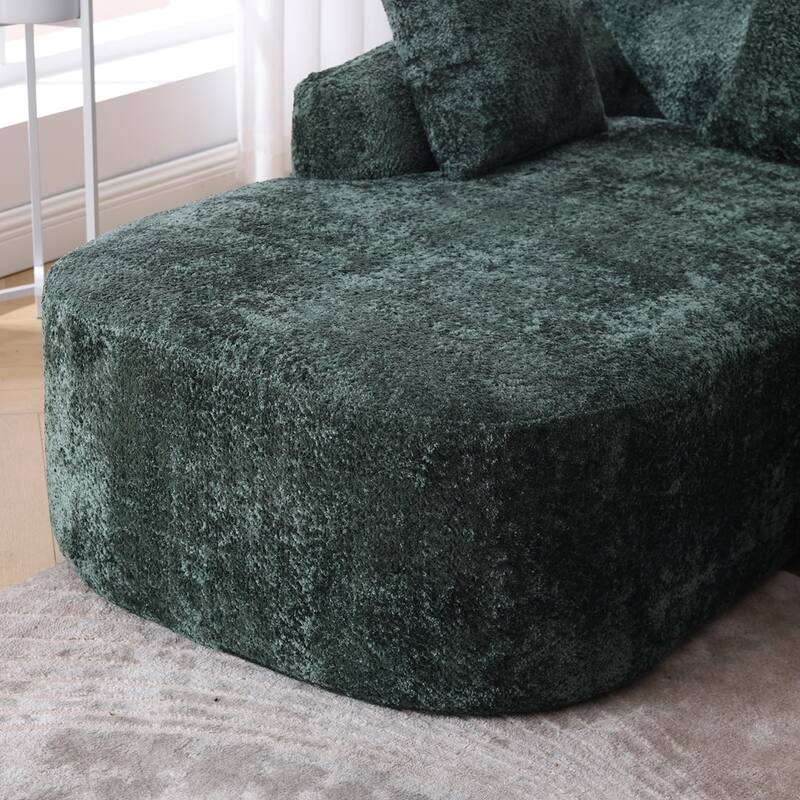 Living Room Oversized Comfy Boucle Sofa