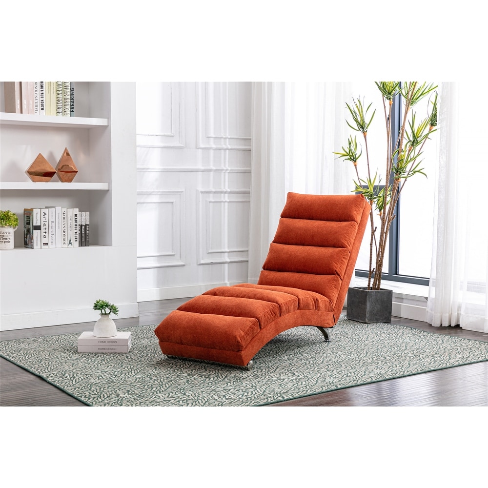 Orange chaise shop lounge chair