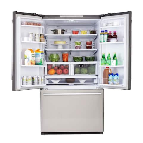 KUCHT Pro-Style 26.1 cu. ft. 36 in. French Door Refrigerator in Stainless Steel with Interior Ice Maker, Standard Depth