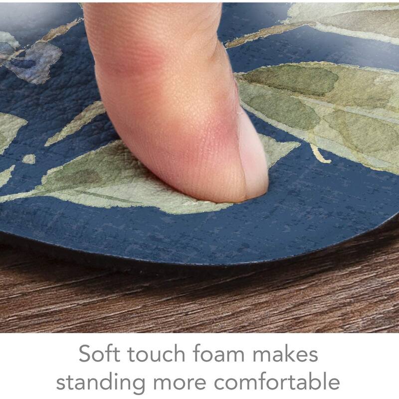 CounterArt Bohemian Blue Memory Foam Comfort Floor Mat 30 inch by 20 inch Made in The USA - 30x20x.316