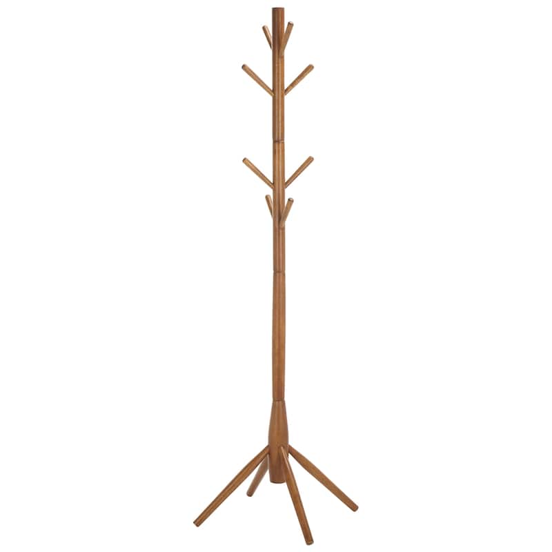 SAFAVIEH Home Sergius Coat Stand - 18"W x 18"D x 71"H - Honey