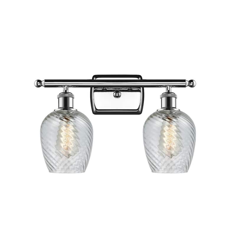 Innovations Lighting Salina 2 Light 16" Wide Bathroom Vanity Light - Polished Chrome / Clear Fluted