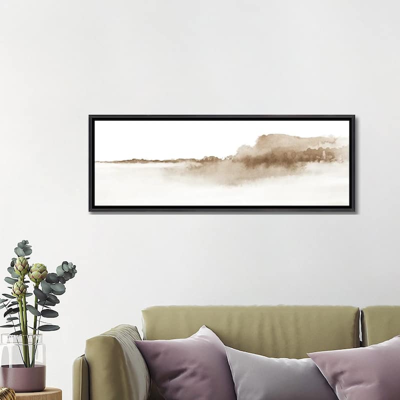 iCanvas "Watercolor Landscape XVI - Panoramic" by Nouveau Prints Framed
