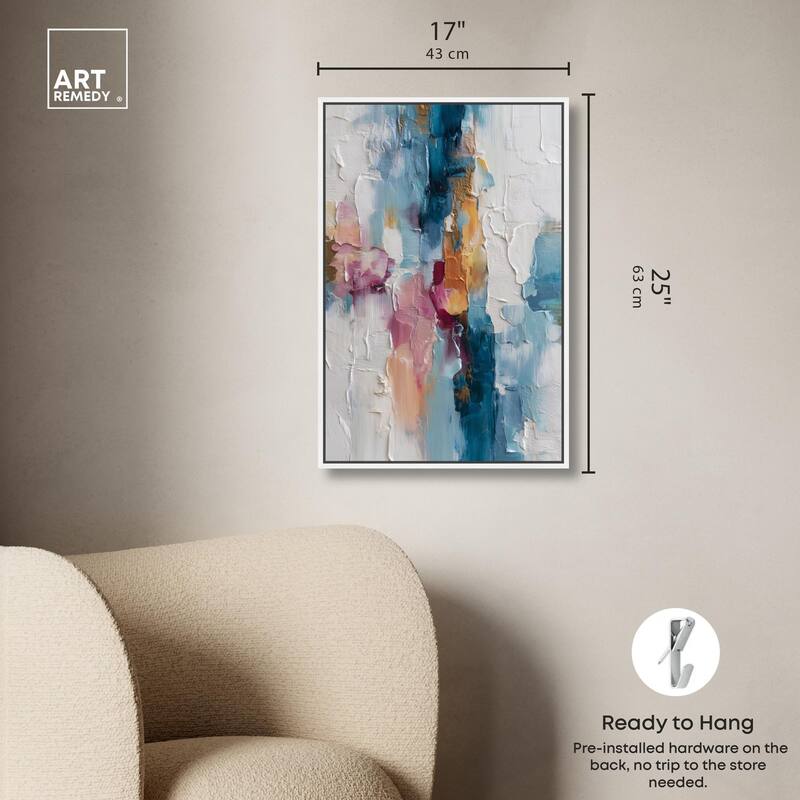 Petal Pink and Ocean Blue II Canvas by Art Remedy