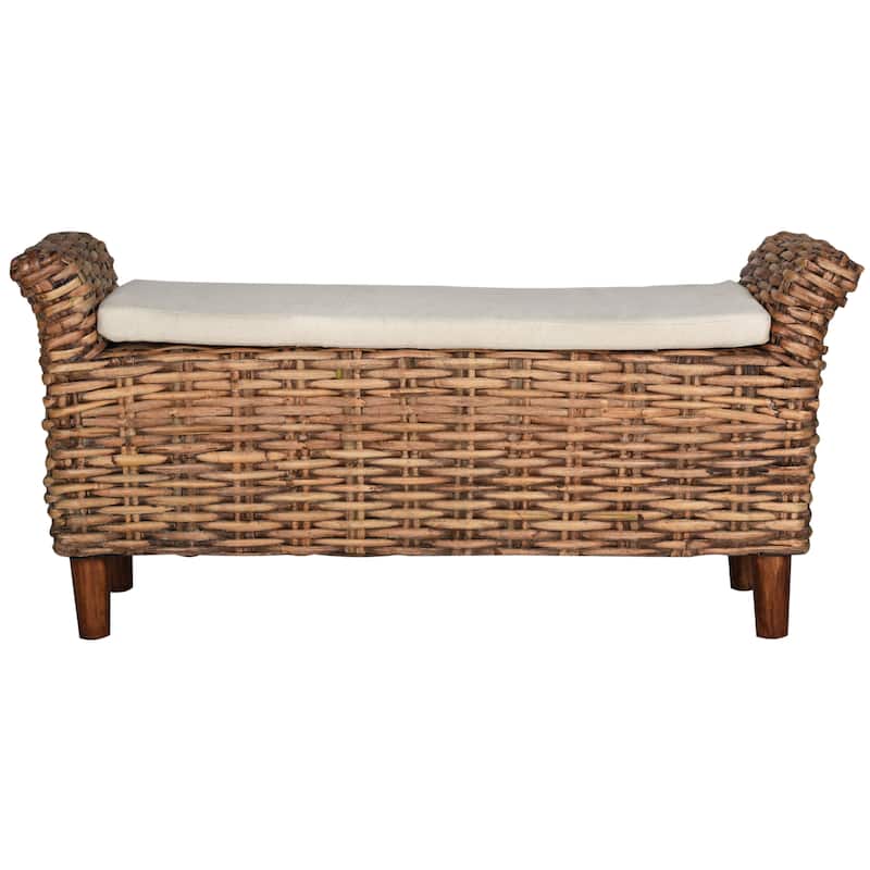 SAFAVIEH Danna Brown Bench - 43.9" x 14.8" x 21.1" - 44"W x 15"D x 21"H
