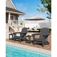 preview thumbnail 6 of 38, Folding Adirondack Chair, Outdoor Wooden Lounge Chair, Modern Lounger Adirondack Chair Ergonomic Extended Backrest