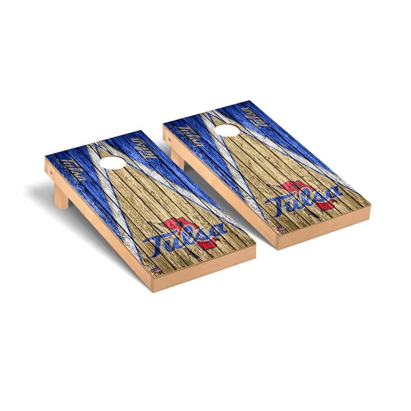 slide 2 of 5, University of Tulsa Golden Hurricane Triangle Cornhole Board Set