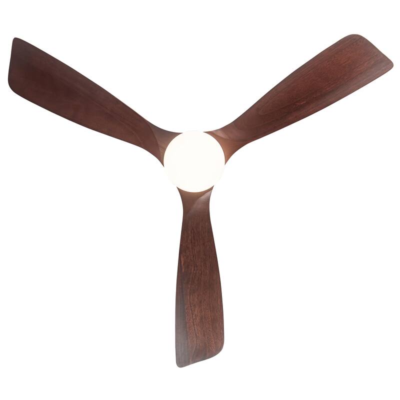 6-Speed Remote Control Wood Dimmable Ceiling Fan with Lights & Reversible Motor, Smart APP Control, Quiet Flush Mount Fan