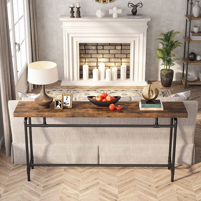 70.9 Inches Console Sofa Table for Living Room, Wood Entryway Table