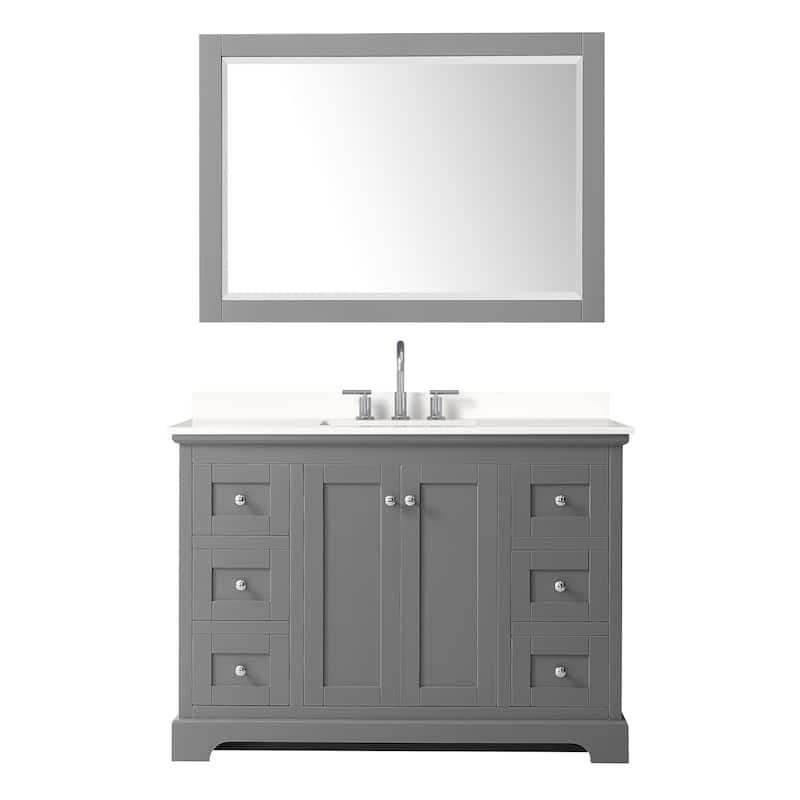Wyndham Collection WCV232348S-QTZ-US3M46 Avery 48" Free Standing